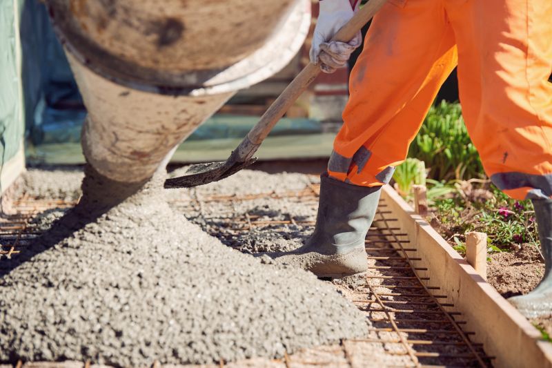 Concrete Being Poured in Spring